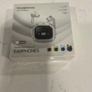 Wireless Earphones LED digital display- White